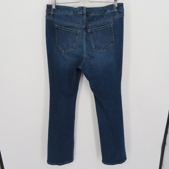 Lane Bryant Womens Plus 14 High Rise Boot Straight Fit Dark Blue Denim Jeans - Picture 3 of 9